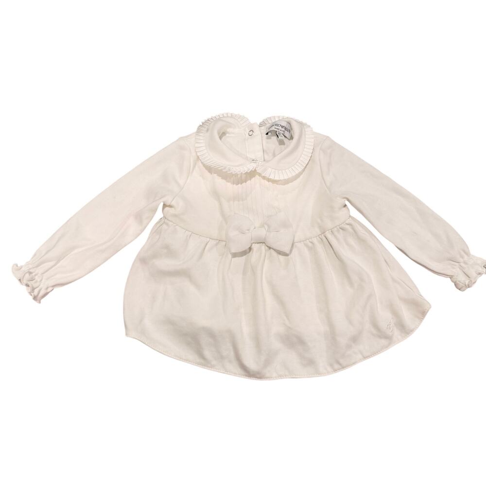 Emporio Armani Babygirl White Dress 9 Months